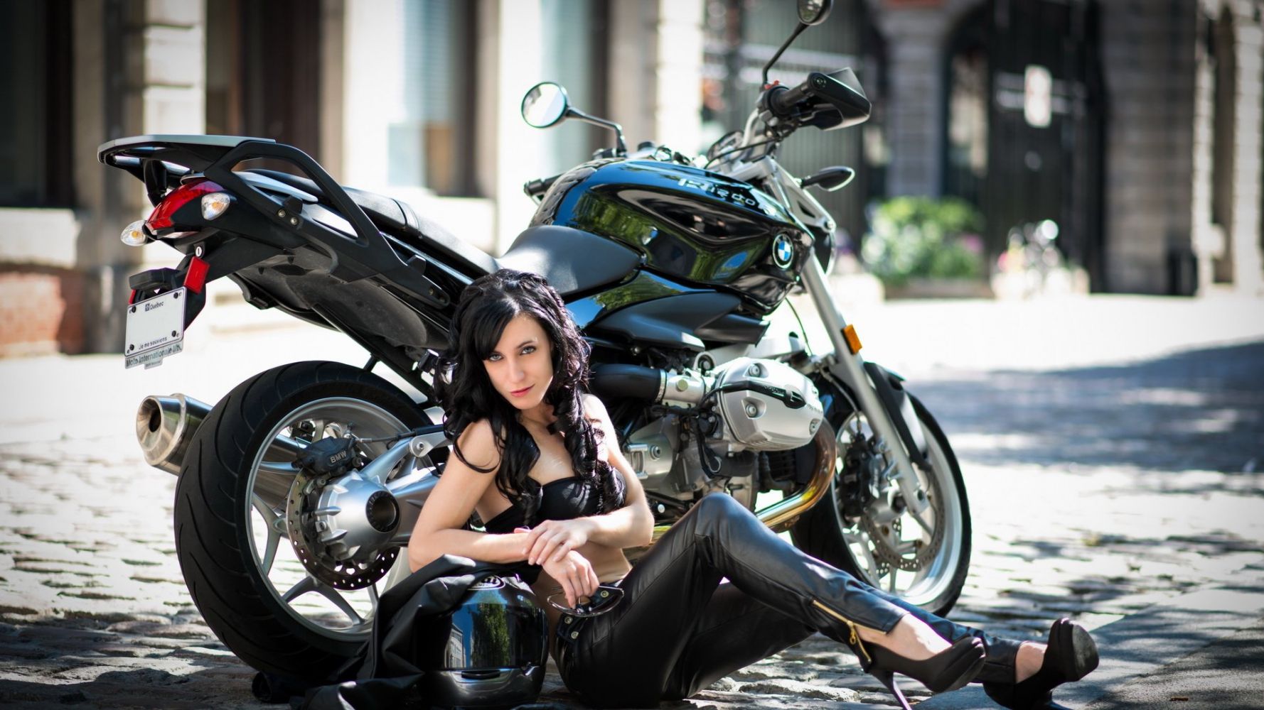 European women on bikes in Monrovia