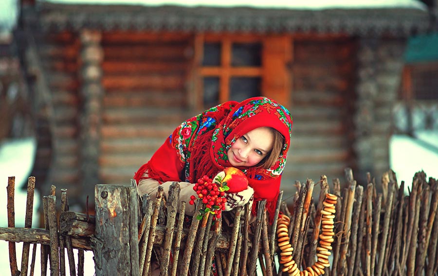 Sexy girl Women in Slavic costumes in Monrovia