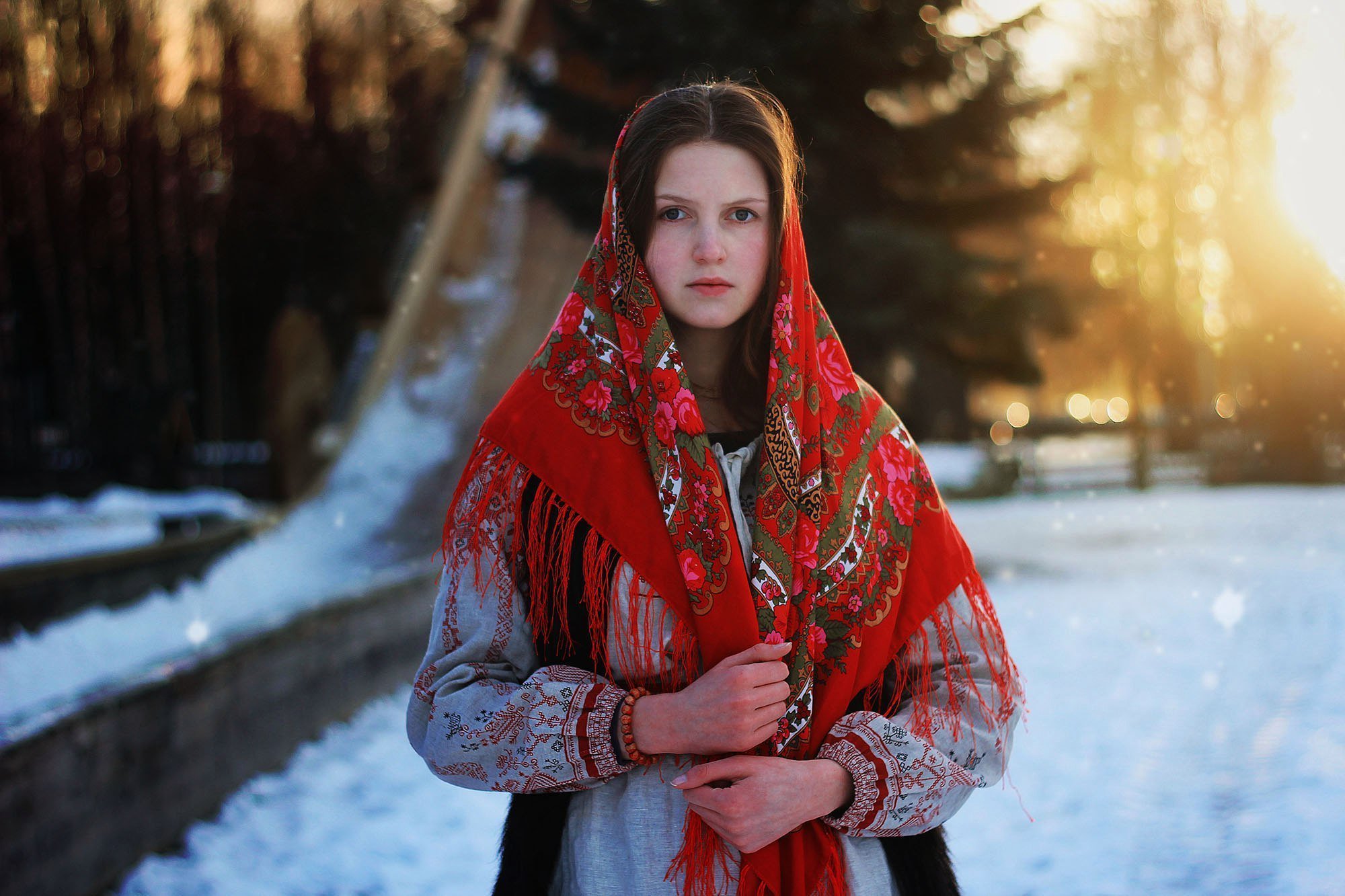 Girls in Slavic costumes in Monrovia