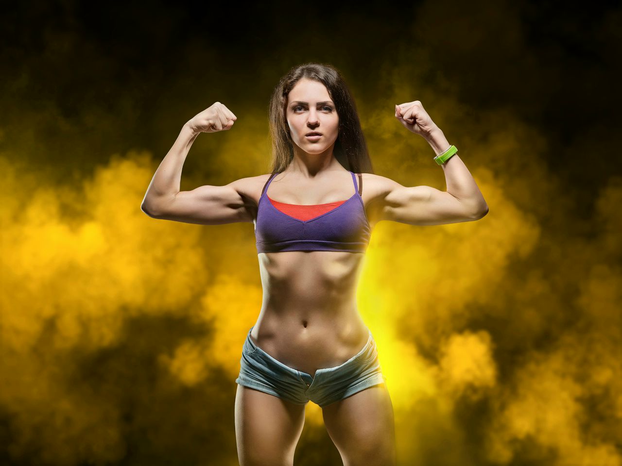 Athletic girls in Monrovia